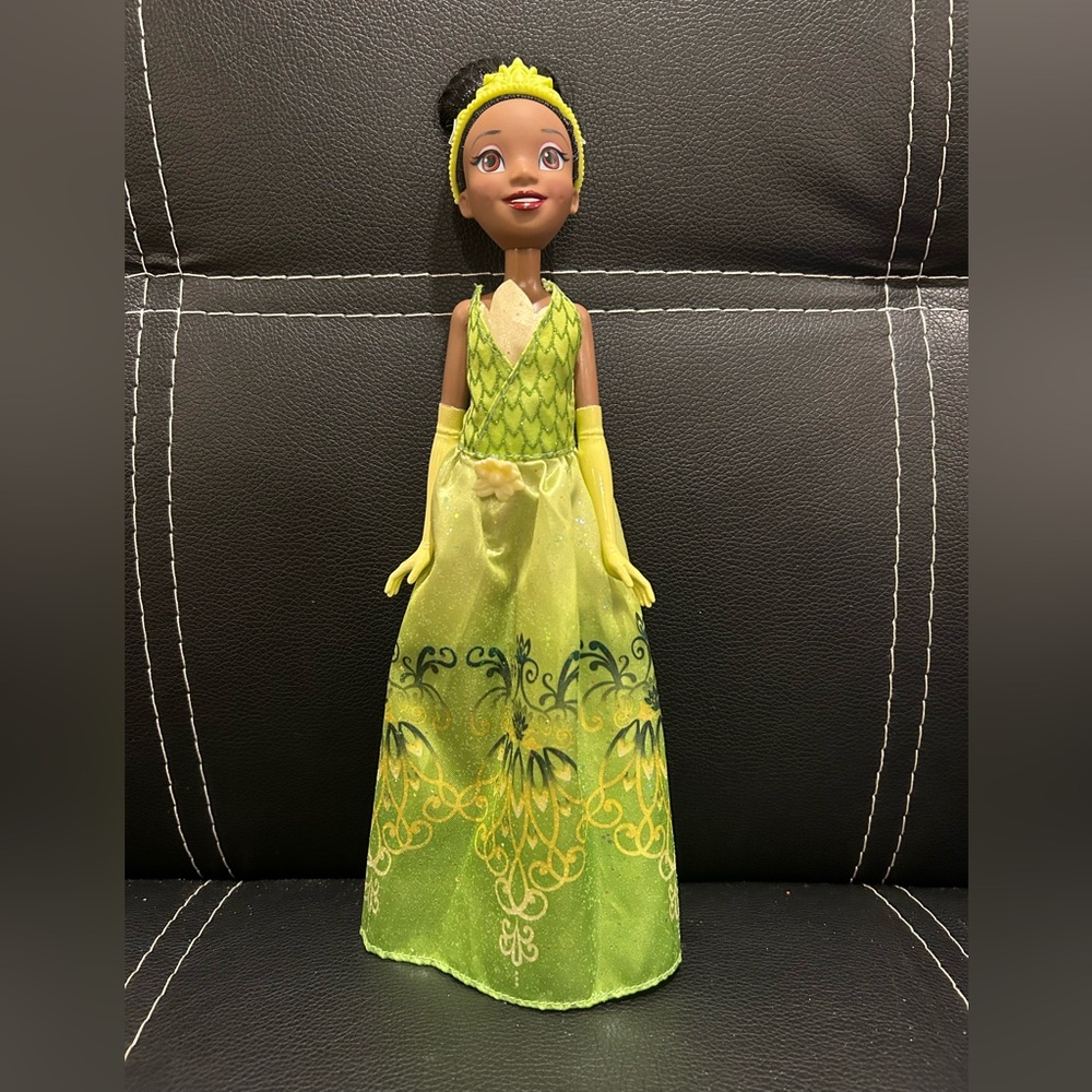 Disney Princess Tiana Lime Green Gown Doll with Gloves and Headband